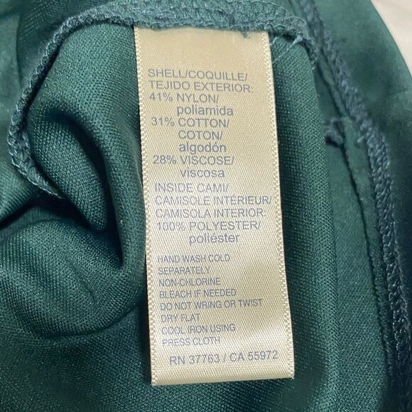 Rafaella‎ Deep Jade Green Lace Scalloped Hem Top w/ Cami | Size Small NWT - Picture 12 of 12